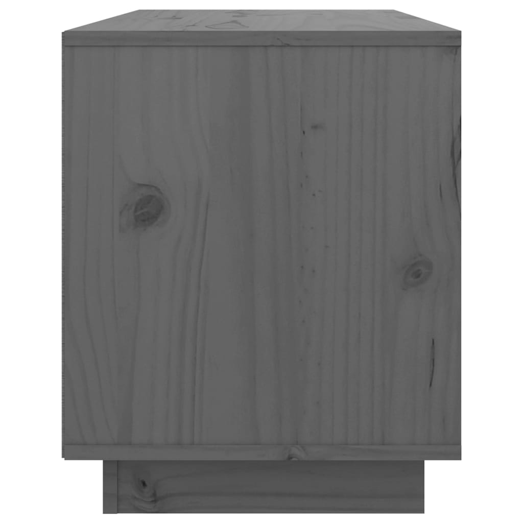 TV Cabinet Grey 74x35x44 cm Solid Wood Pine