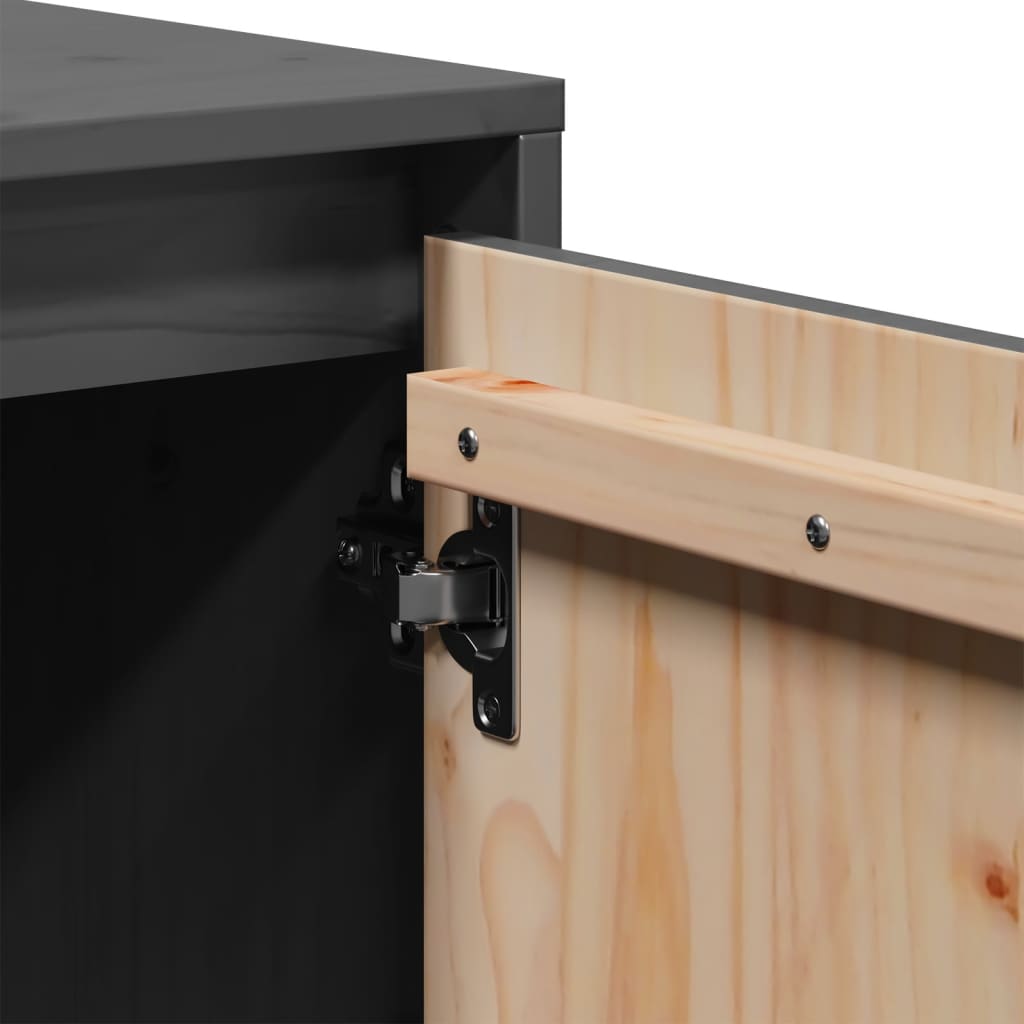 TV Cabinet Grey 74x35x44 cm Solid Wood Pine