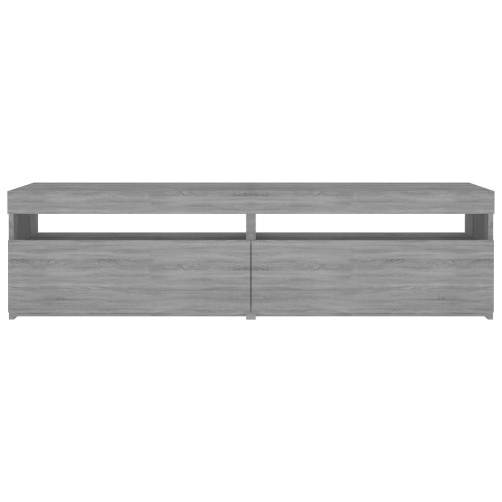 TV Cabinet with LED Lights 2 pcs Grey Sonoma 75x35x40 cm
