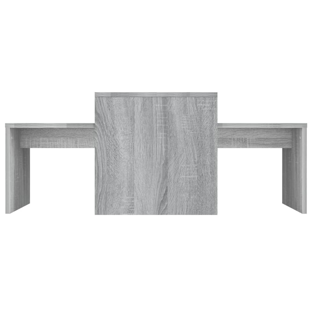 Coffee Table Set Grey Sonoma 100x48x40 cm Engineered Wood