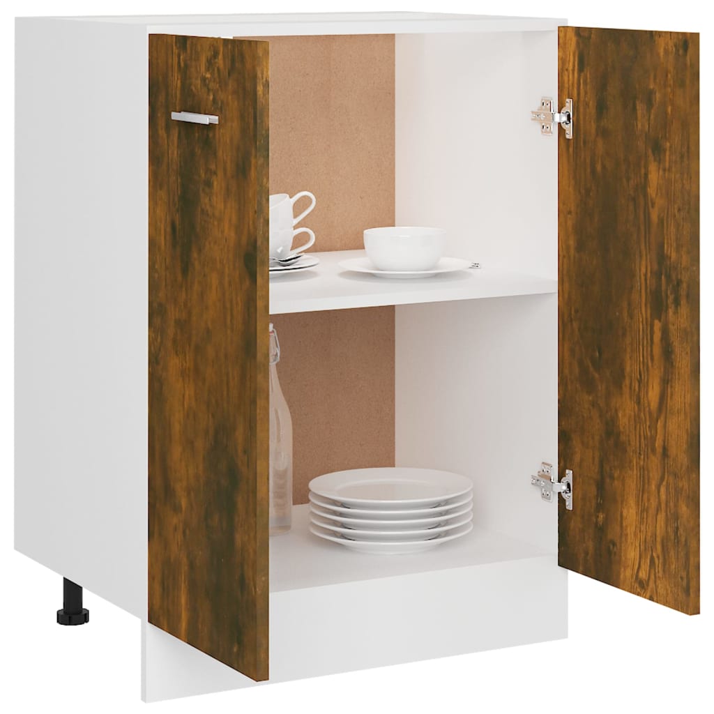Bottom Cabinet Lyon Smoked Oak 60x46x81.5 cm Engineered Wood