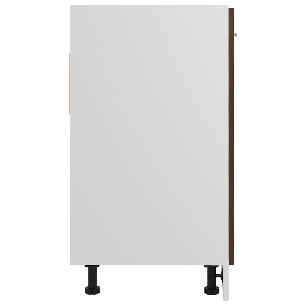 Sink Bottom Cabinet Lyon Brown Oak 80x46x81.5 cm Engineered Wood