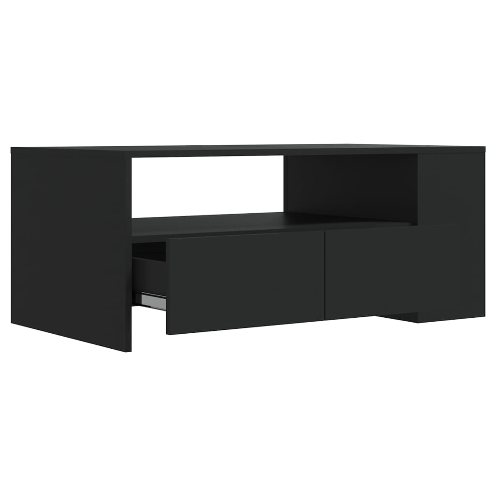 Coffee Table Black 102x55x42 cm Engineered Wood