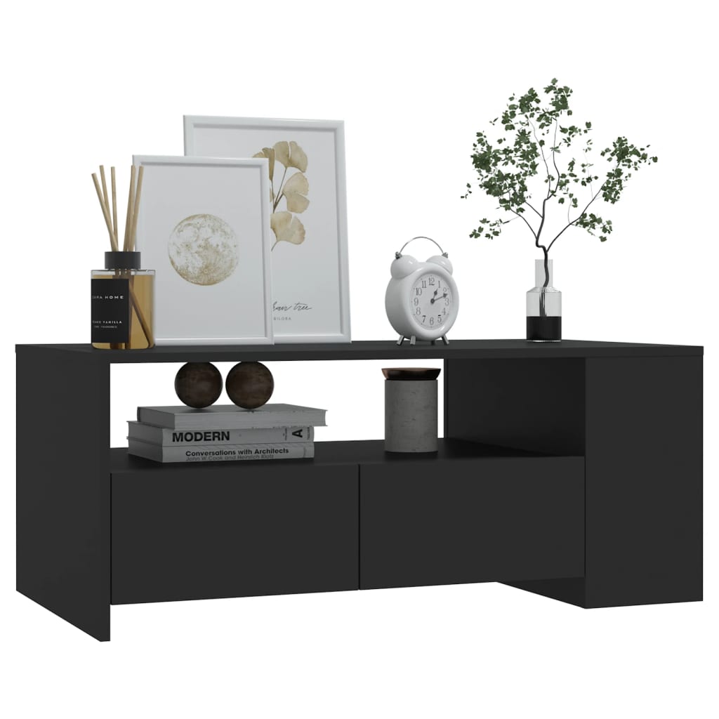 Coffee Table Black 102x55x42 cm Engineered Wood