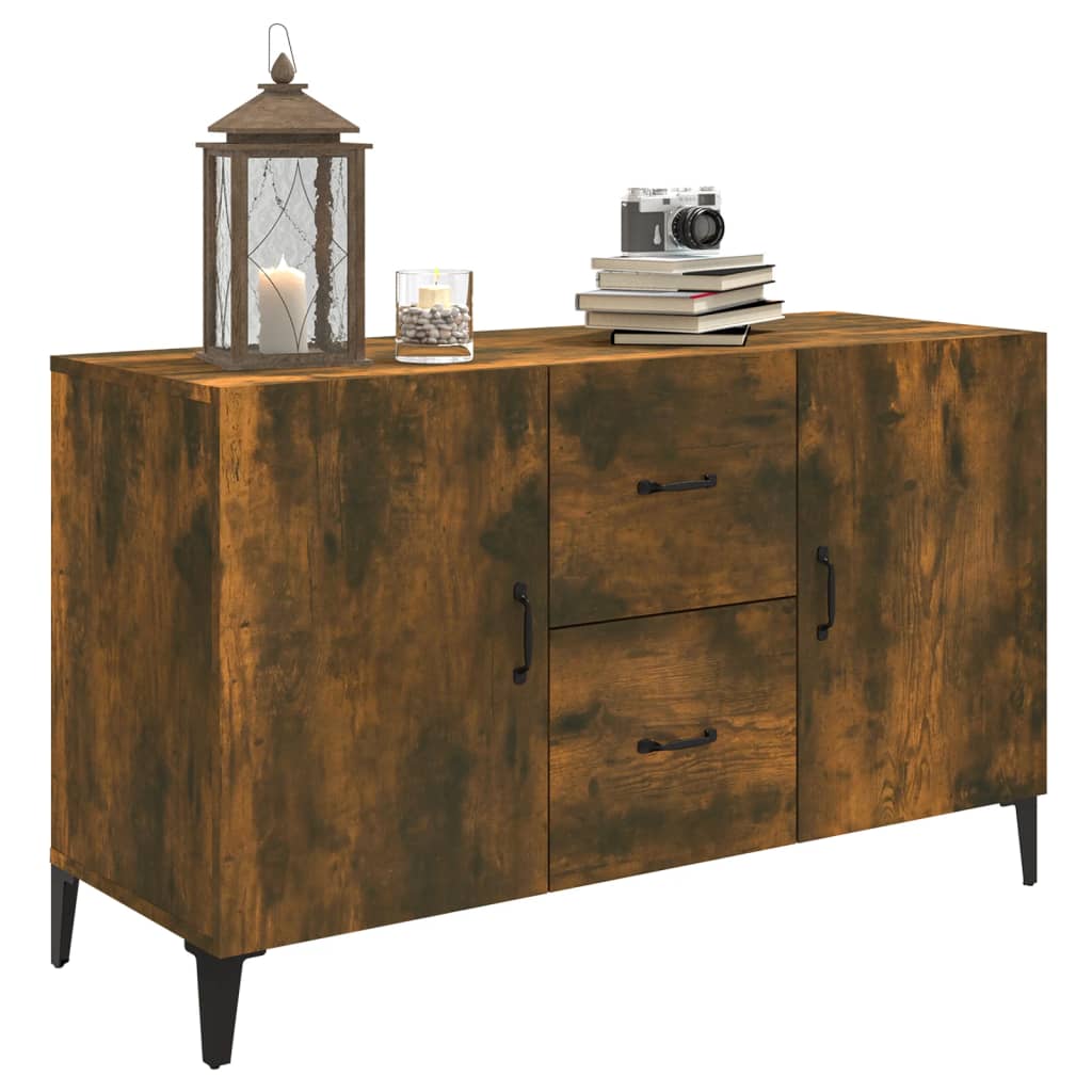 Sideboard Smoked Oak 100x36x60 cm Engineered Wood