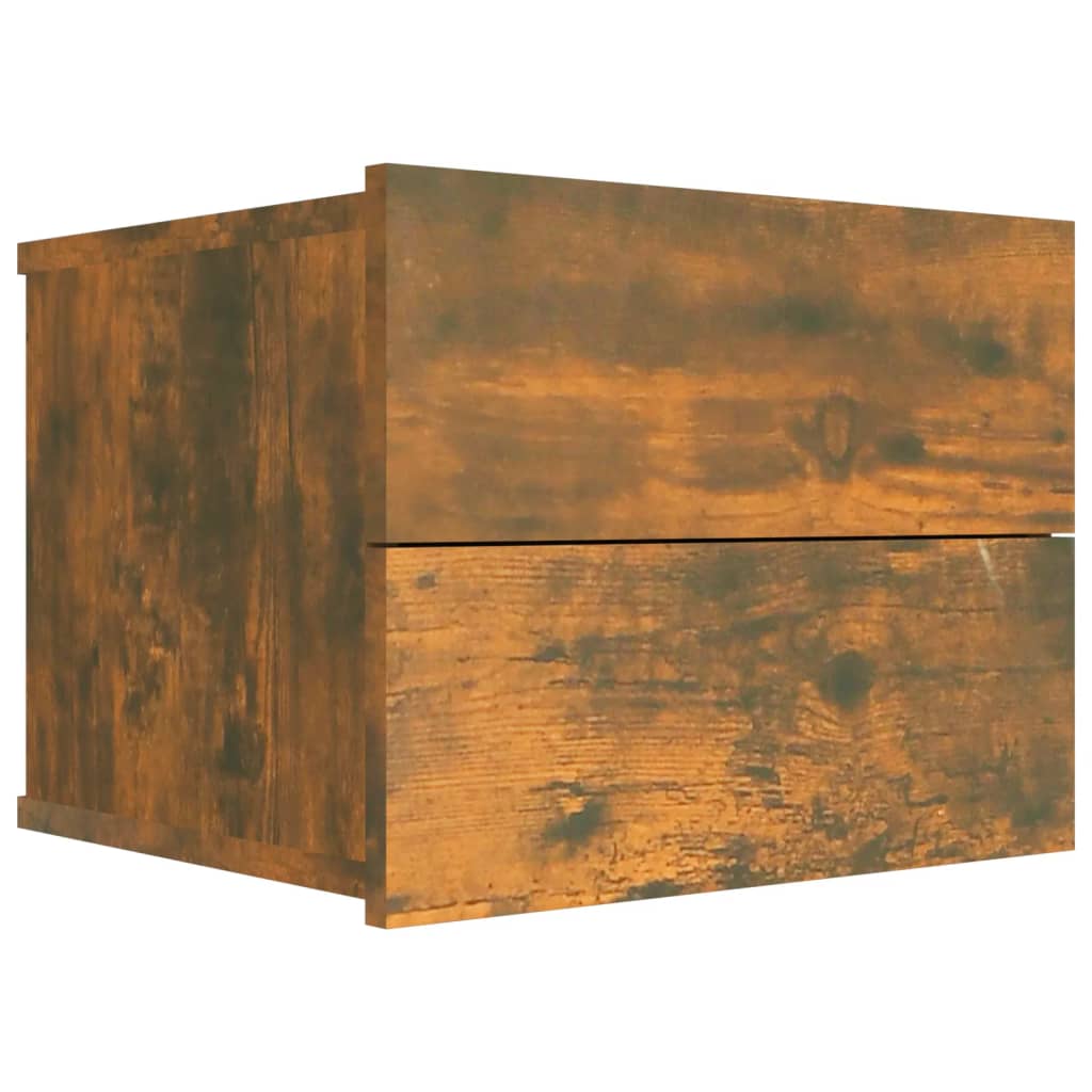 Bedside Cabinets 2 pcs Smoked Oak 40x30x30 cm Engineered Wood