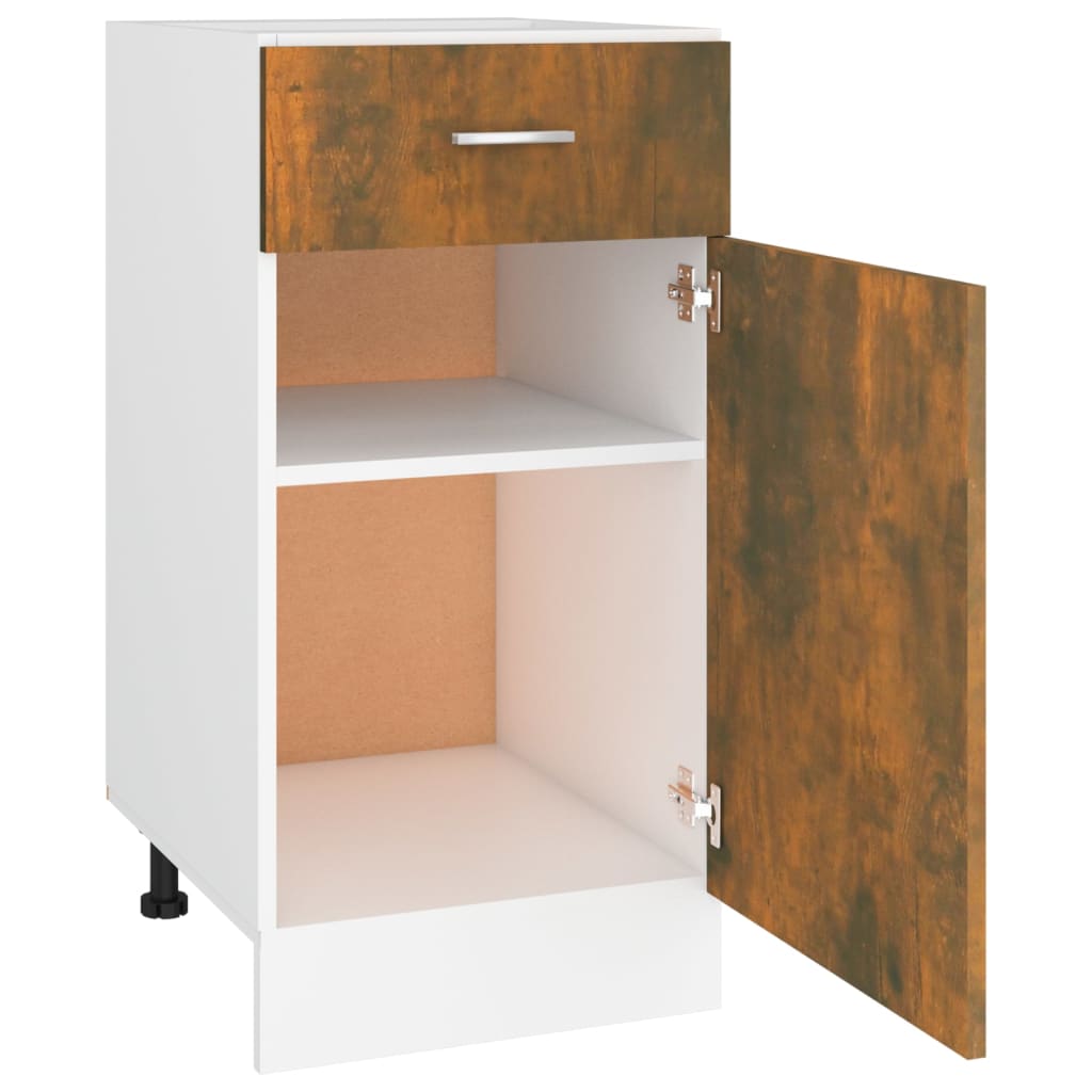 Drawer Bottom Cabinet Lyon Smoked Oak 40x46x81.5 cm Engineered Wood
