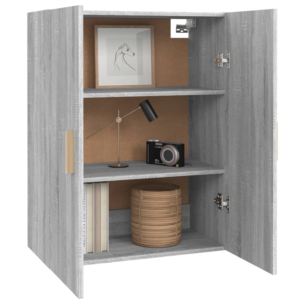 Hanging Wall Cabinet Grey Sonoma 69.5x34x90 cm
