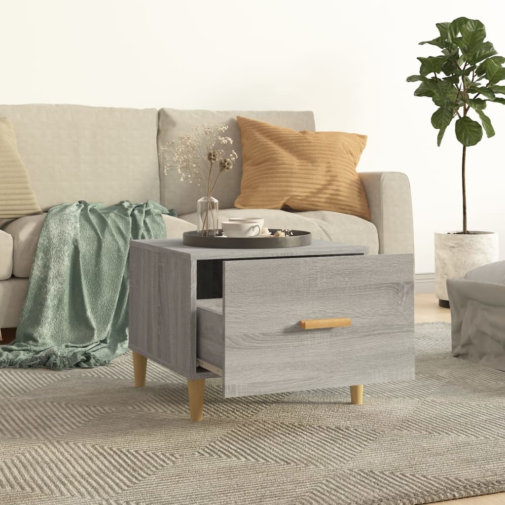 Coffee Table Grey Sonoma 50x50x40 cm Engineered Wood