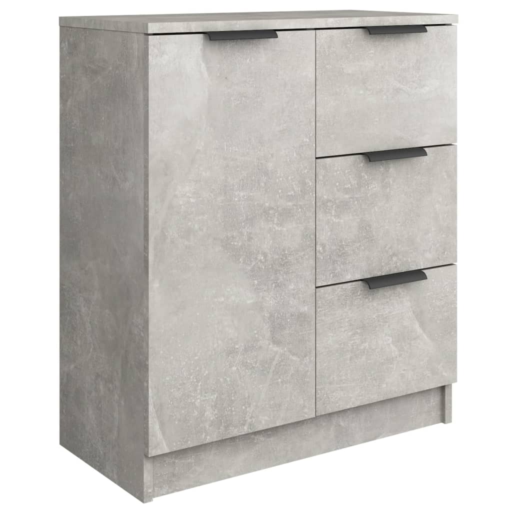 Sideboards 2 pcs Concrete Grey 60x30x70 cm Engineered Wood