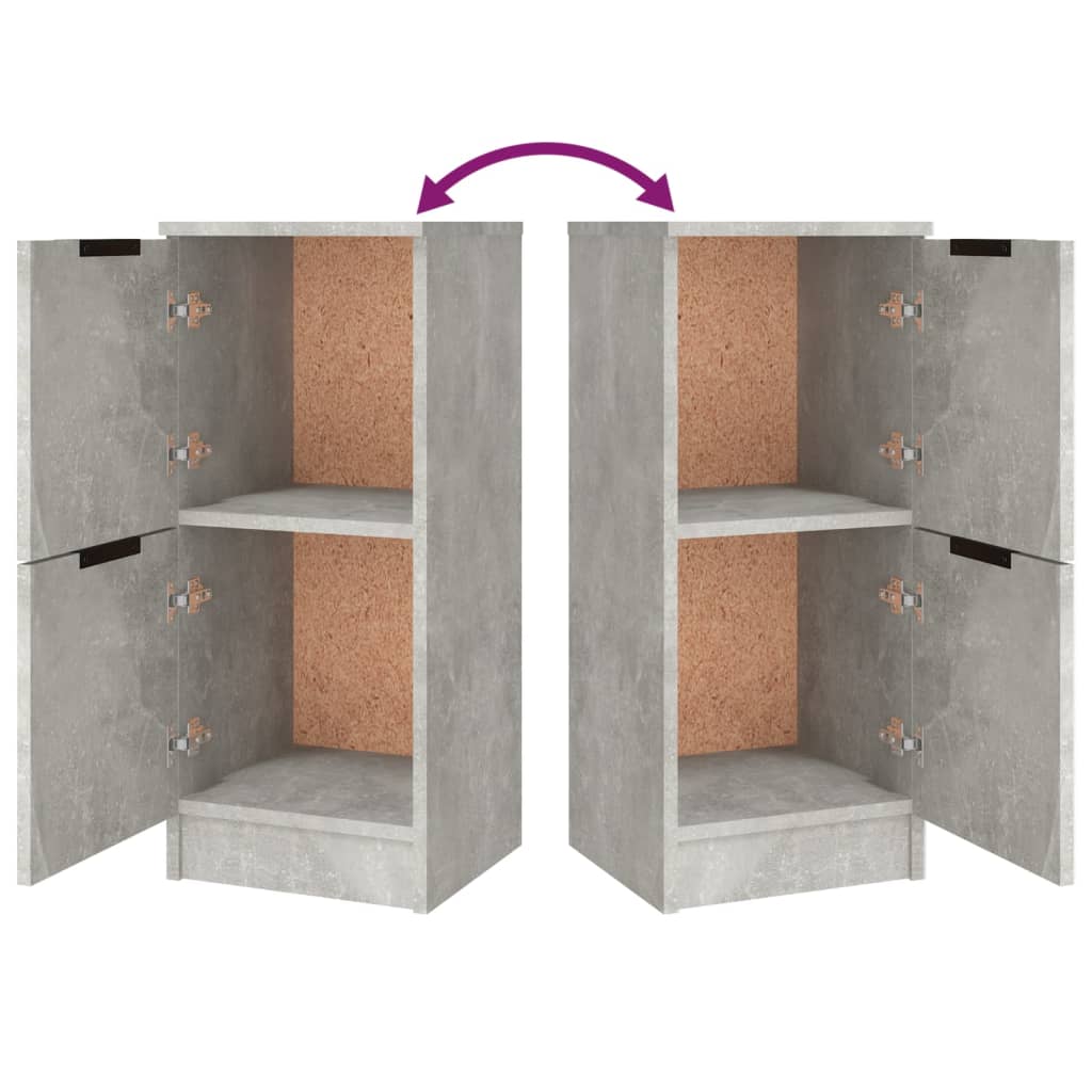 Sideboards 3 pcs Concrete Grey Engineered Wood