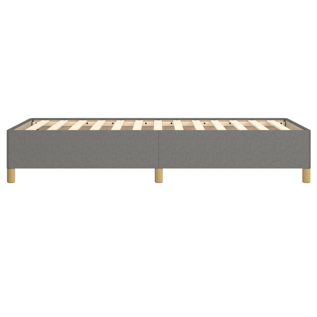Bed Frame without Mattress Dark Grey 90x190 cm Single Single Fabric