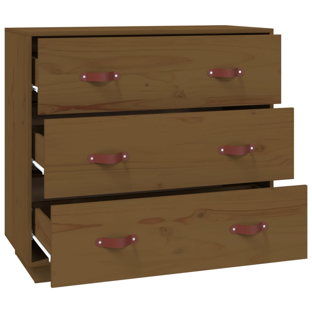 Sideboard Honey Brown 80x40x75 cm Solid Wood Pine