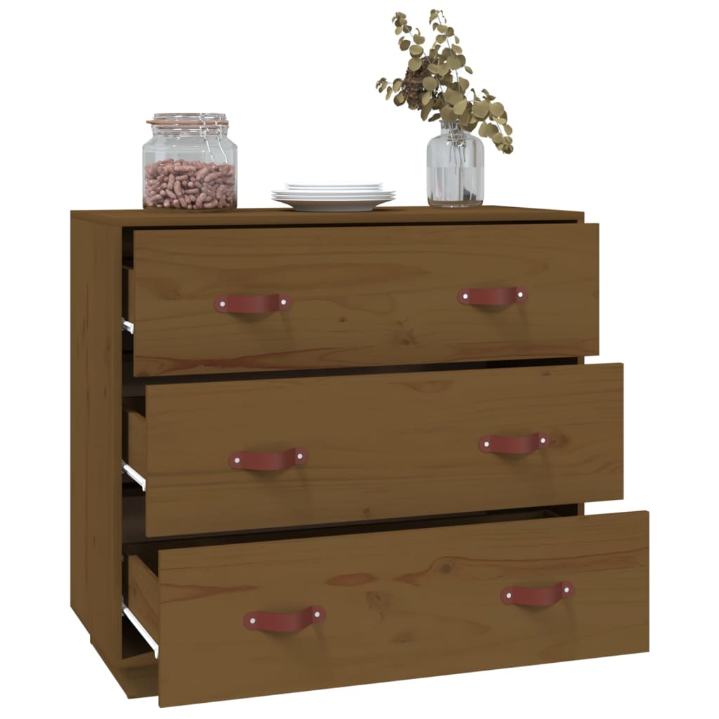 Sideboard Honey Brown 80x40x75 cm Solid Wood Pine