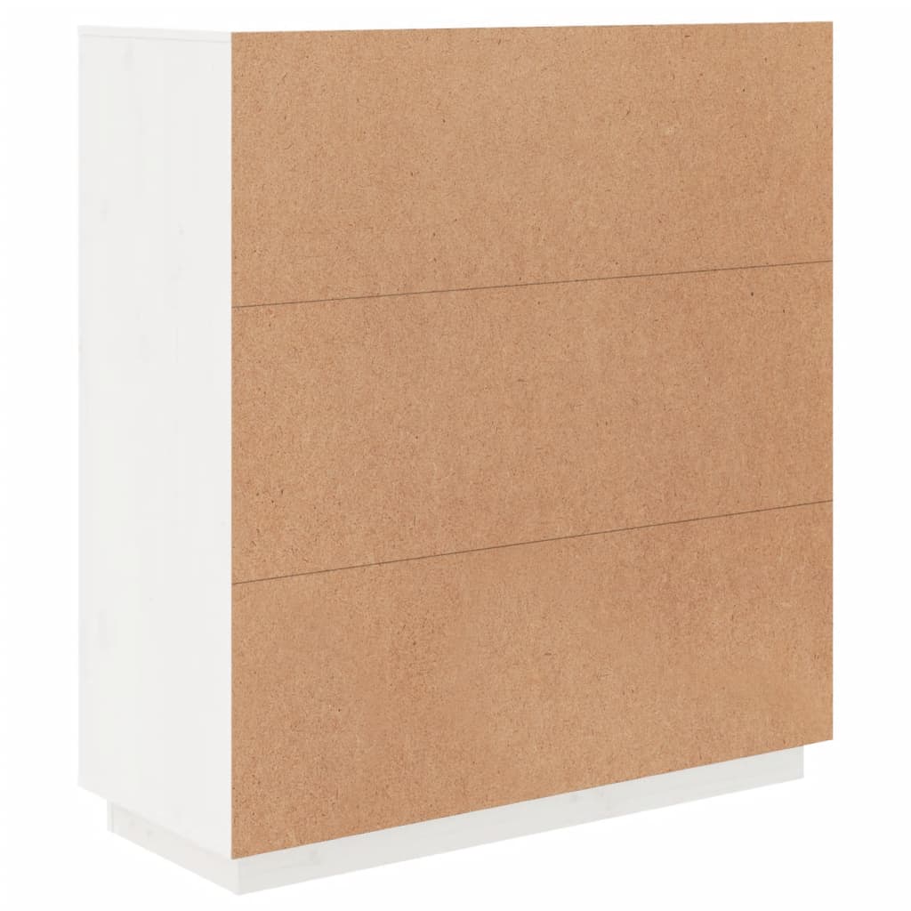 Highboard White 100x40x108.5 cm Solid Wood Pine