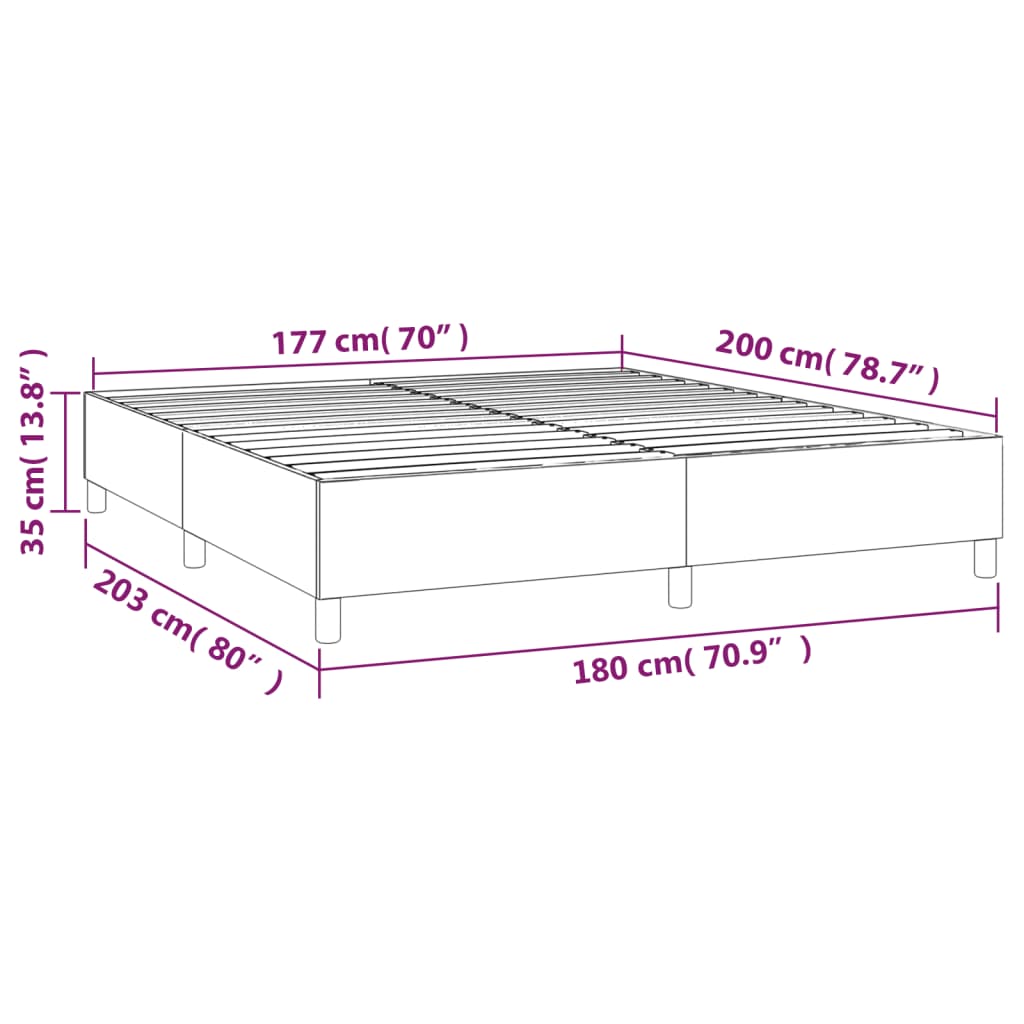 Bed Frame without Mattress Black Super King Faux Leather (UK/IE/FI/NO only)