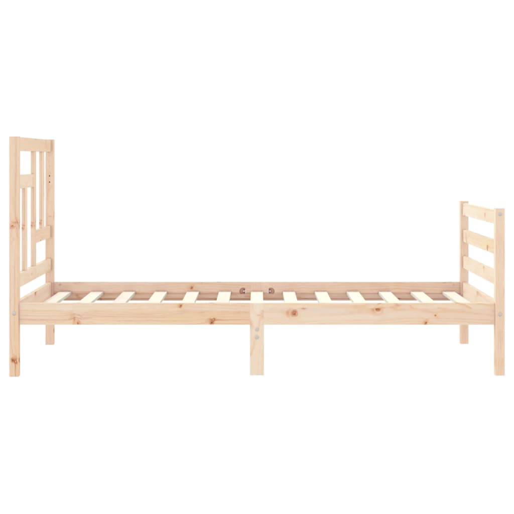 Bed Frame without Mattress 90x200 cm Solid Wood