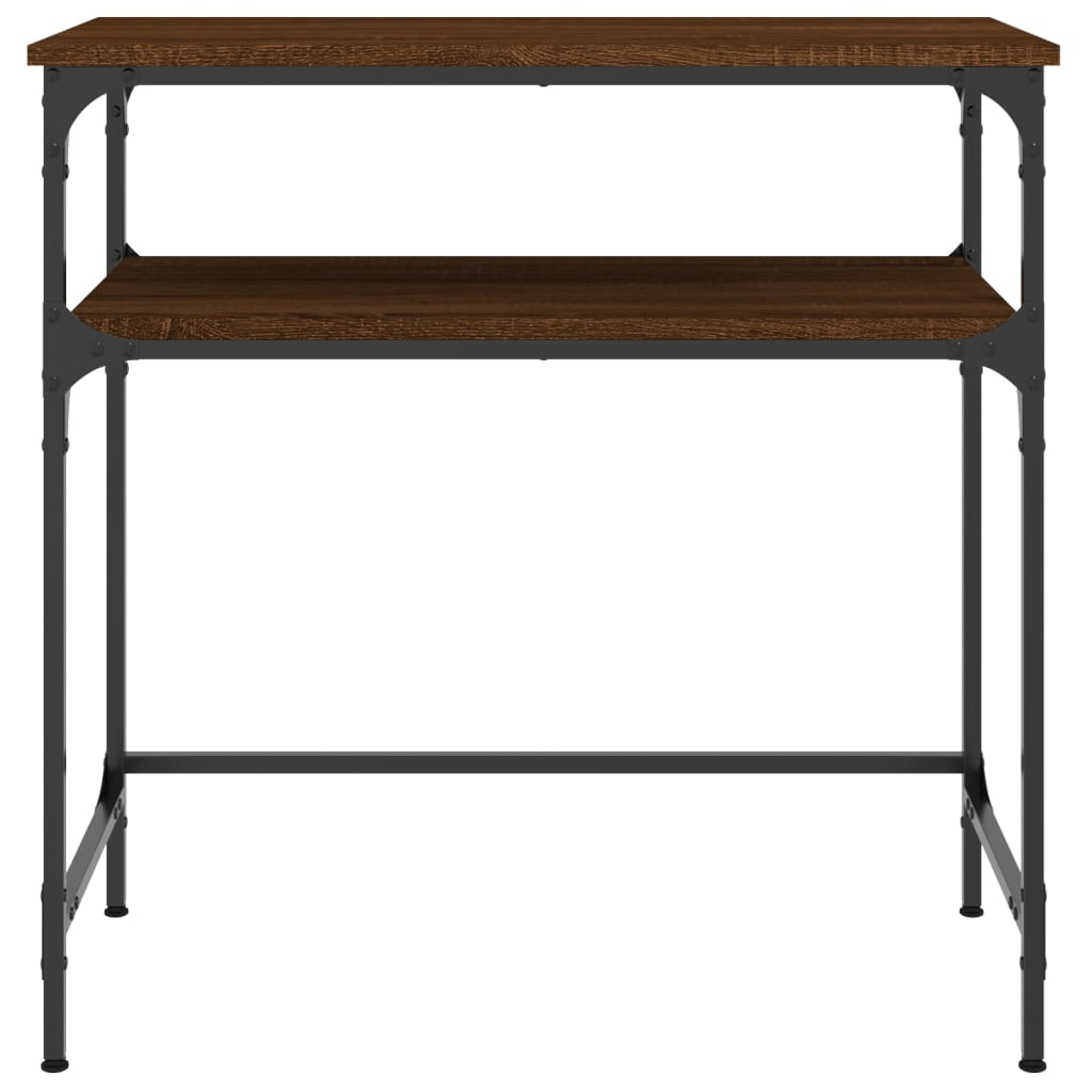 Console Table Brown Oak 75x35.5x75 cm Engineered Wood