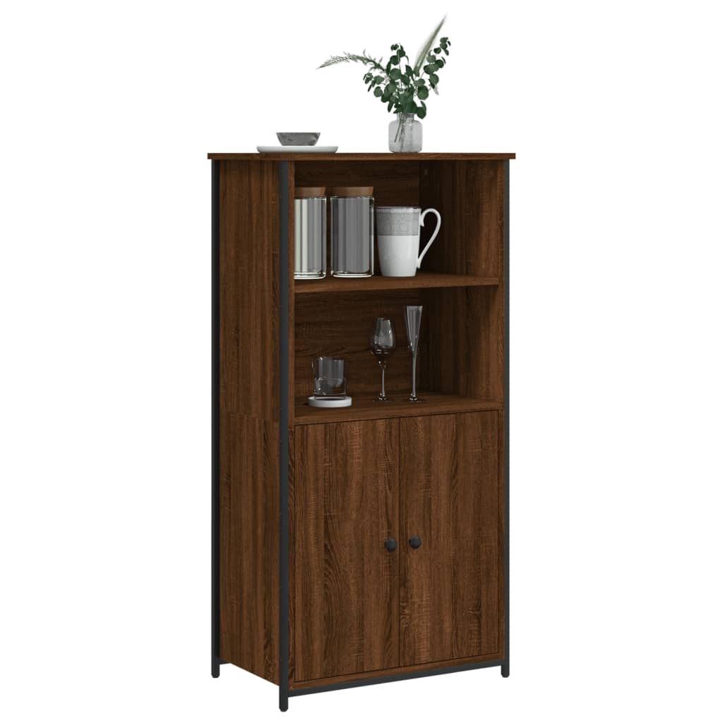 Highboard Brown Oak 62x36x121.5 cm Engineered Wood