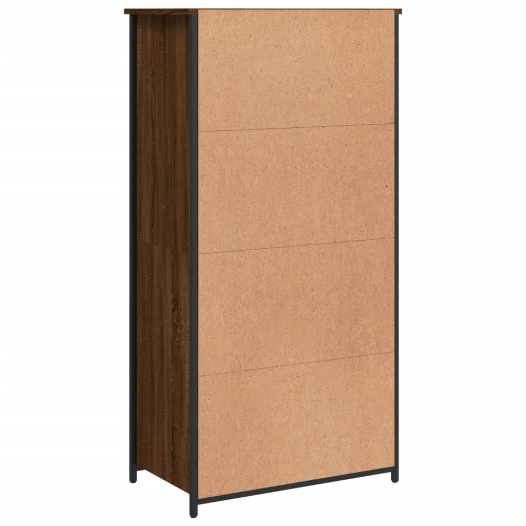 Highboard Brown Oak 62x36x121.5 cm Engineered Wood