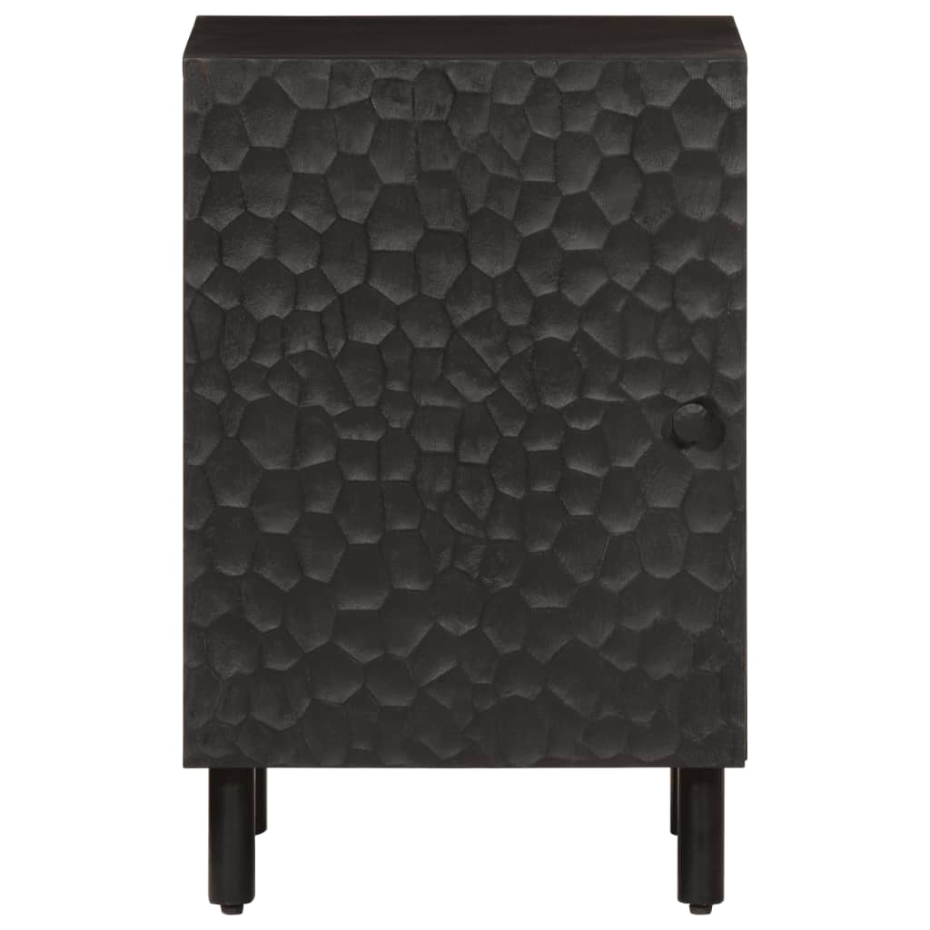 Bathroom Cabinet Black 38x33x58 cm Solid Wood Mango