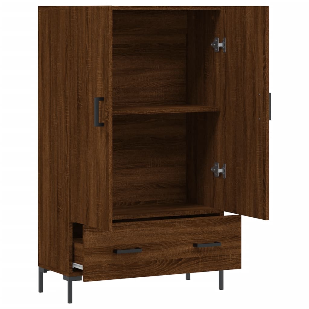 Highboard Brown Oak 69.5x31x115 cm Engineered Wood