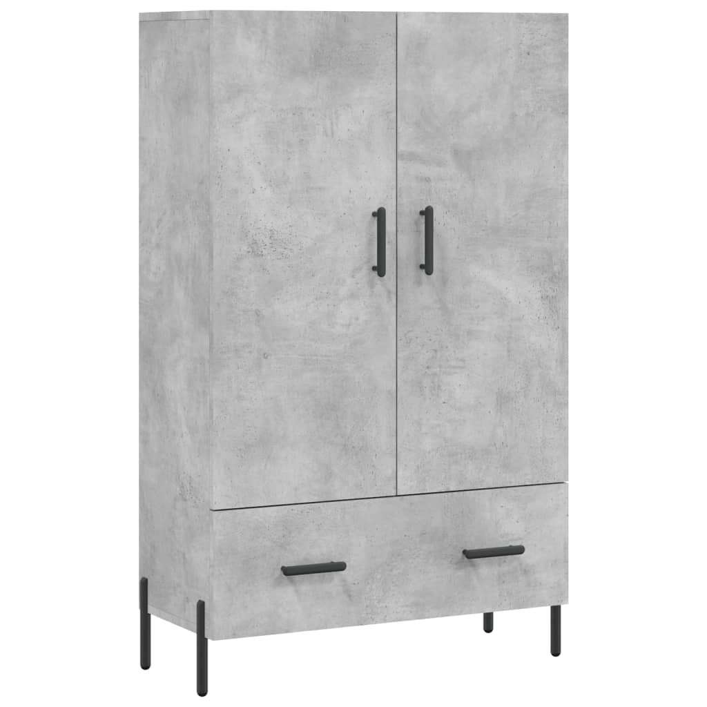 Highboard Concrete Grey 69.5x31x115 cm Engineered Wood