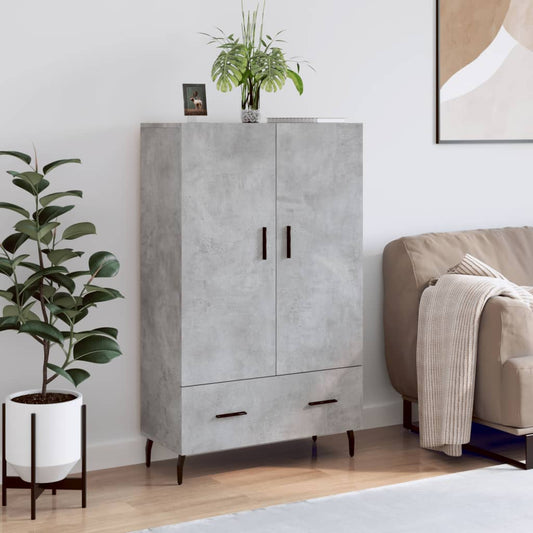 Highboard Concrete Grey 69.5x31x115 cm Engineered Wood