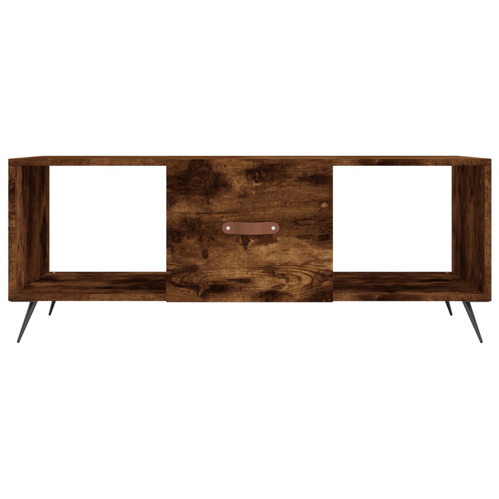 Coffee Table Smoked Oak 102x50x40 cm Engineered Wood