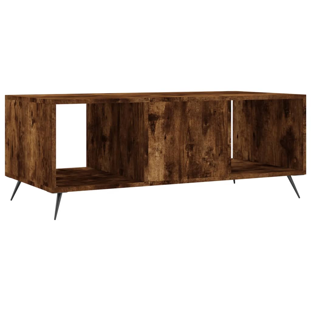 Coffee Table Smoked Oak 102x50x40 cm Engineered Wood