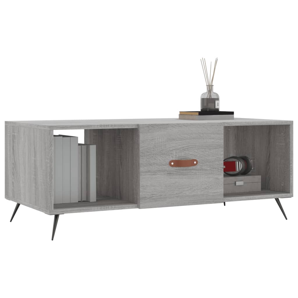 Coffee Table Grey Sonoma 102x50x40 cm Engineered Wood