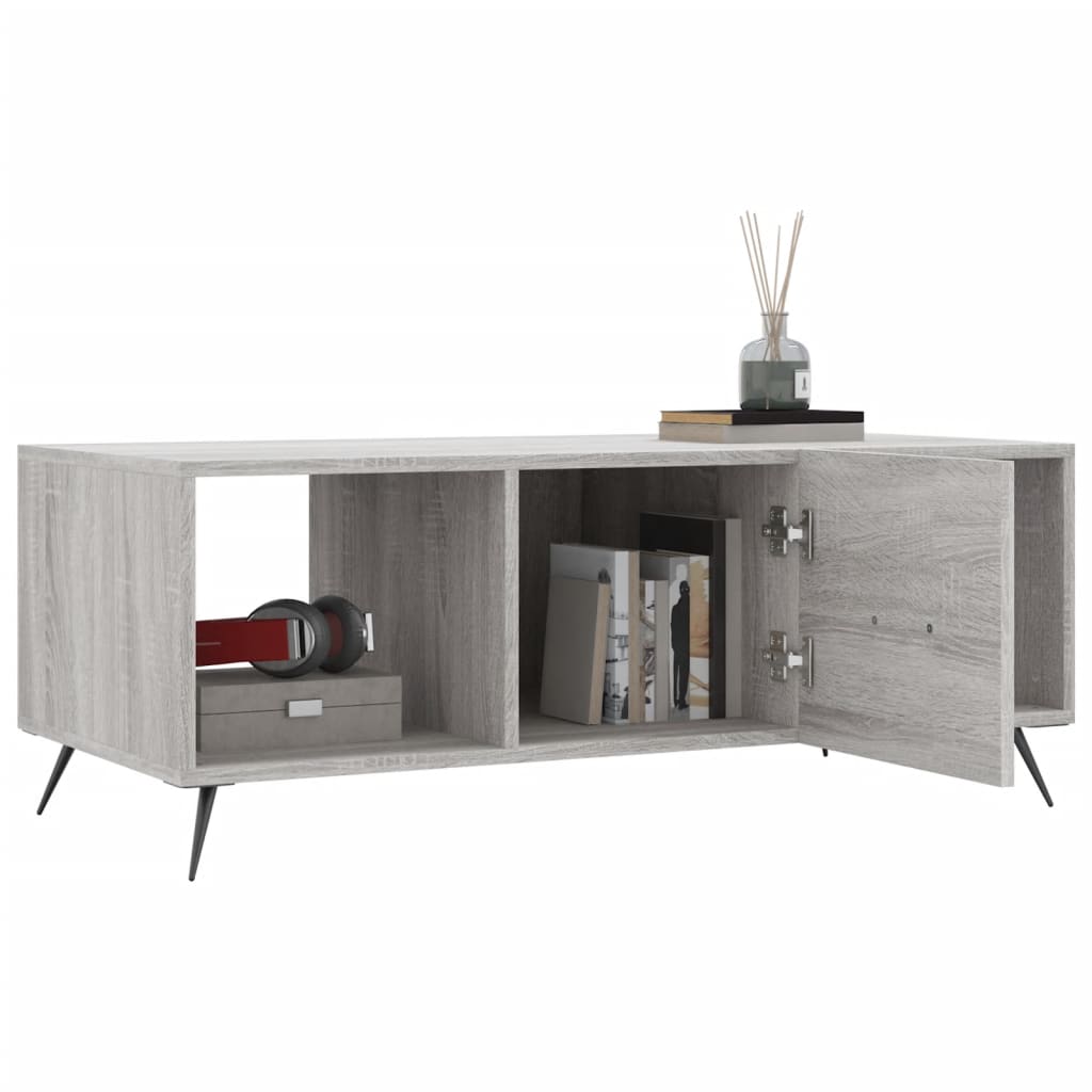 Coffee Table Grey Sonoma 102x50x40 cm Engineered Wood