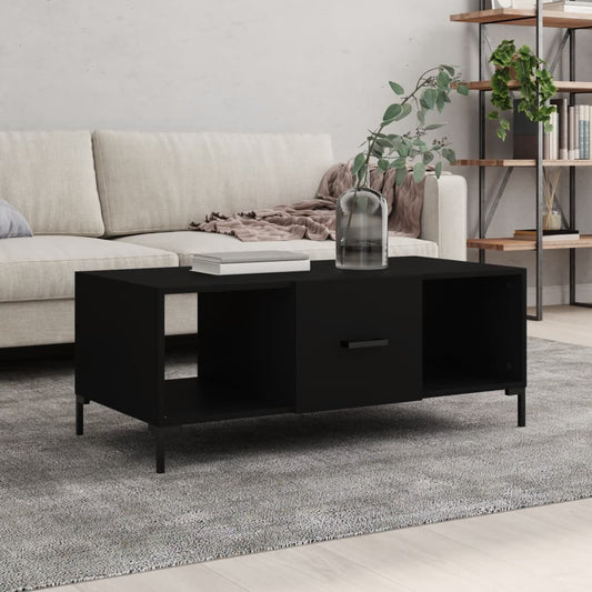 Coffee Table Black 102x50x40 cm Engineered Wood