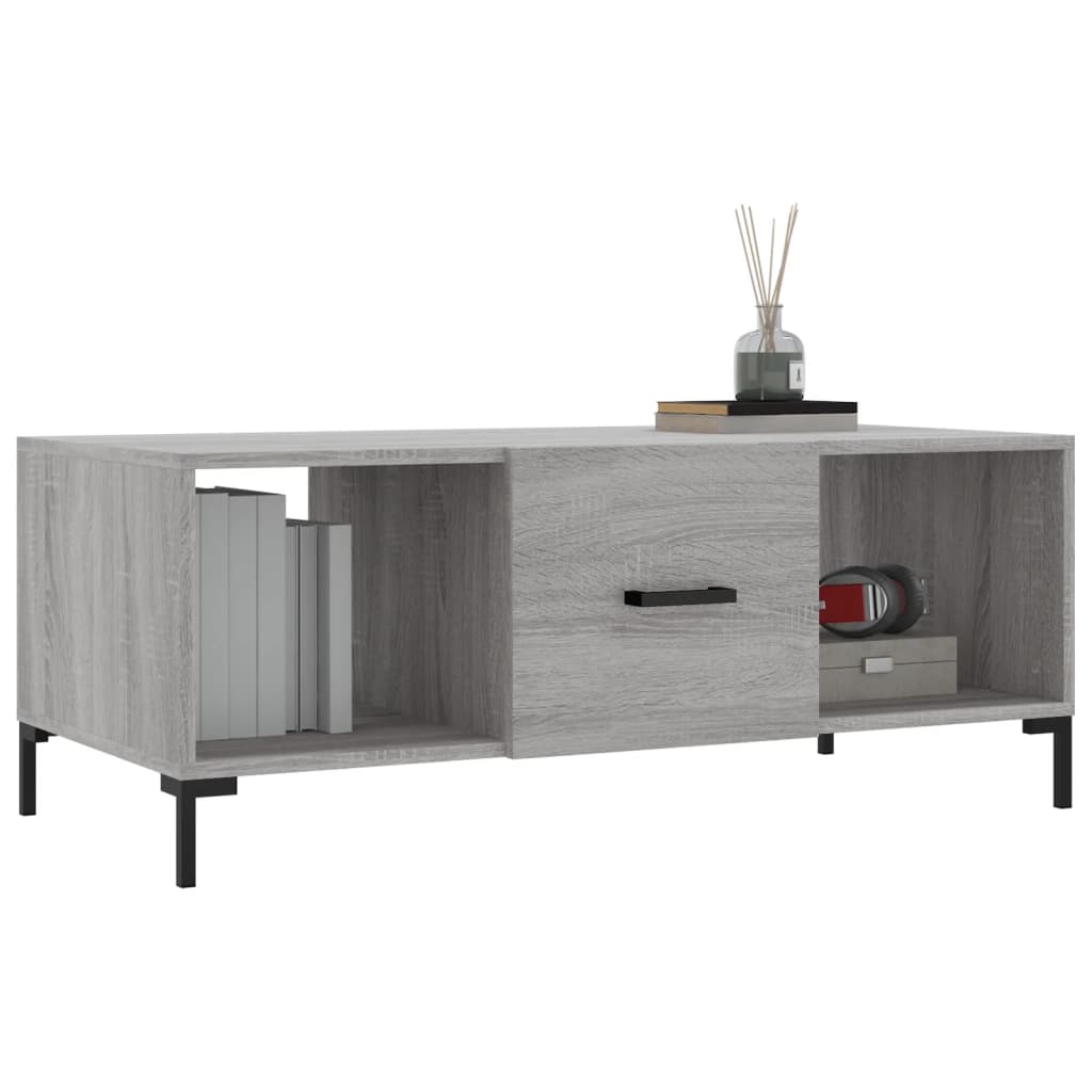 Coffee Table Grey Sonoma 102x50x40 cm Engineered Wood