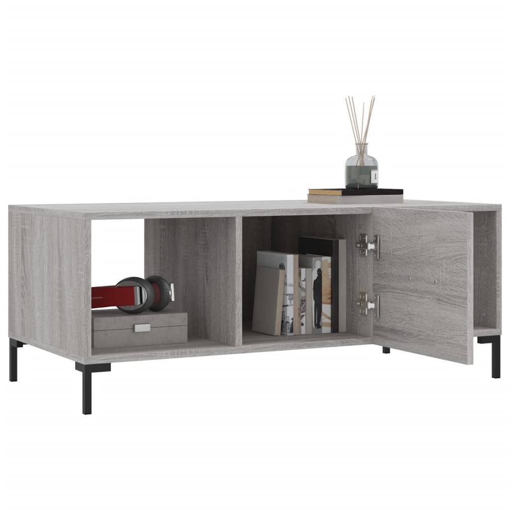 Coffee Table Grey Sonoma 102x50x40 cm Engineered Wood
