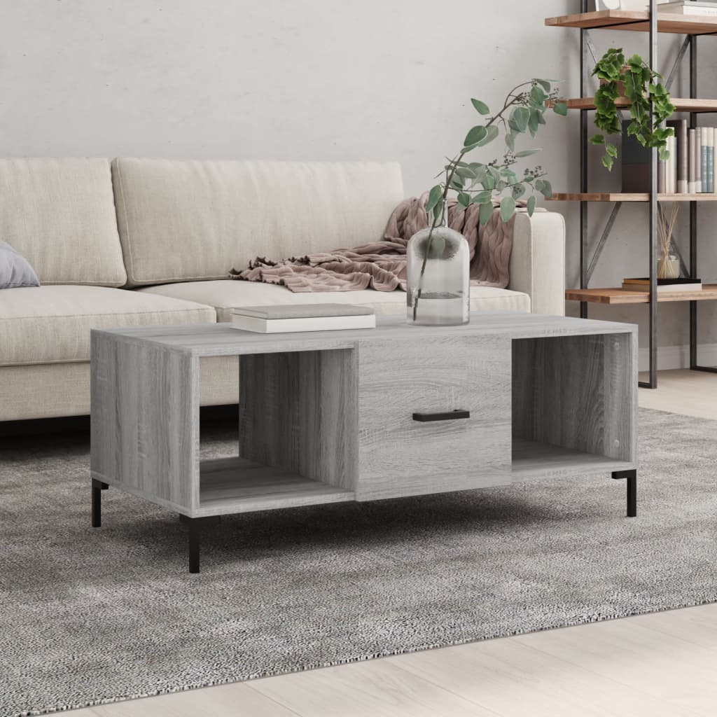 Coffee Table Grey Sonoma 102x50x40 cm Engineered Wood