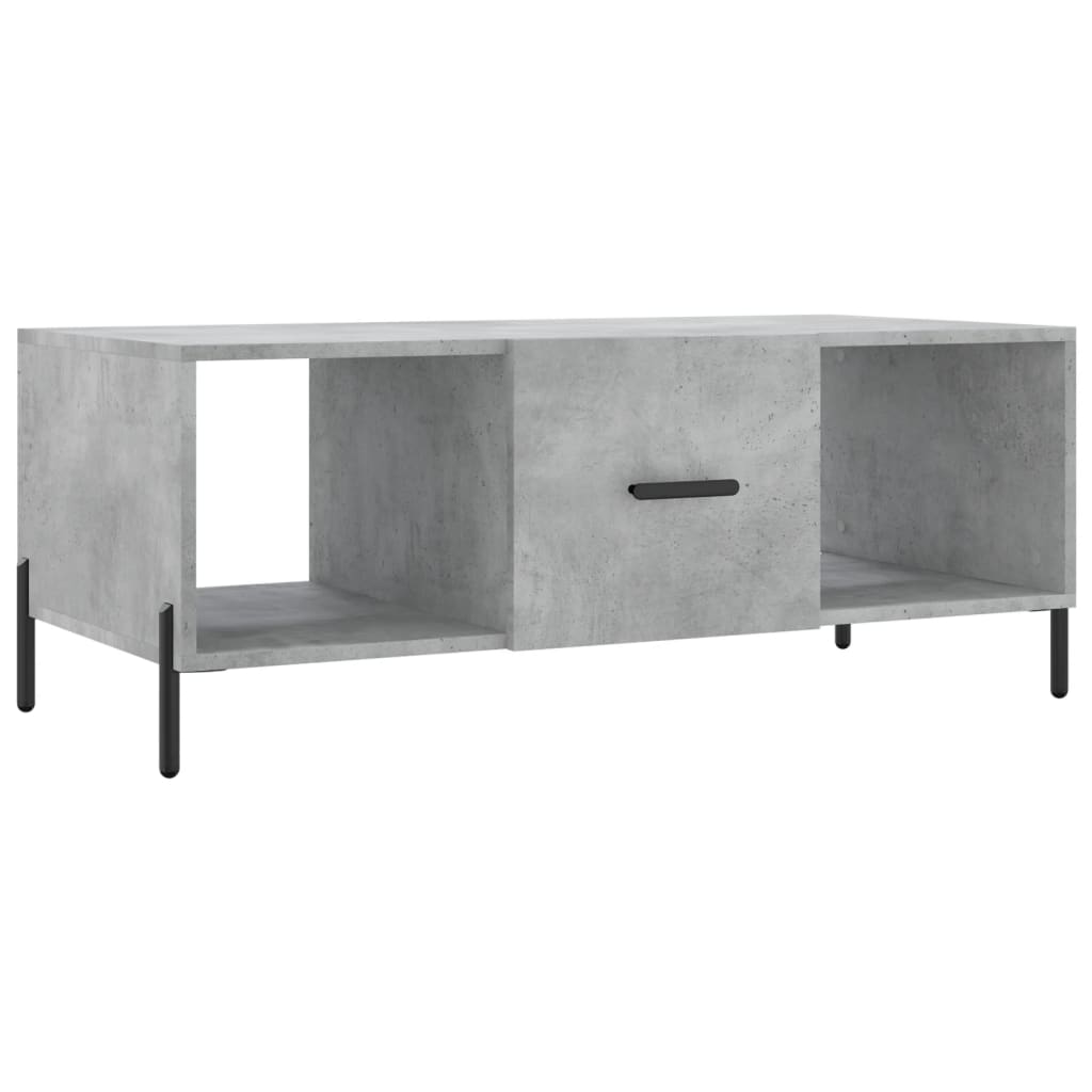 Coffee Table Concrete Grey 102x50x40 cm Engineered Wood