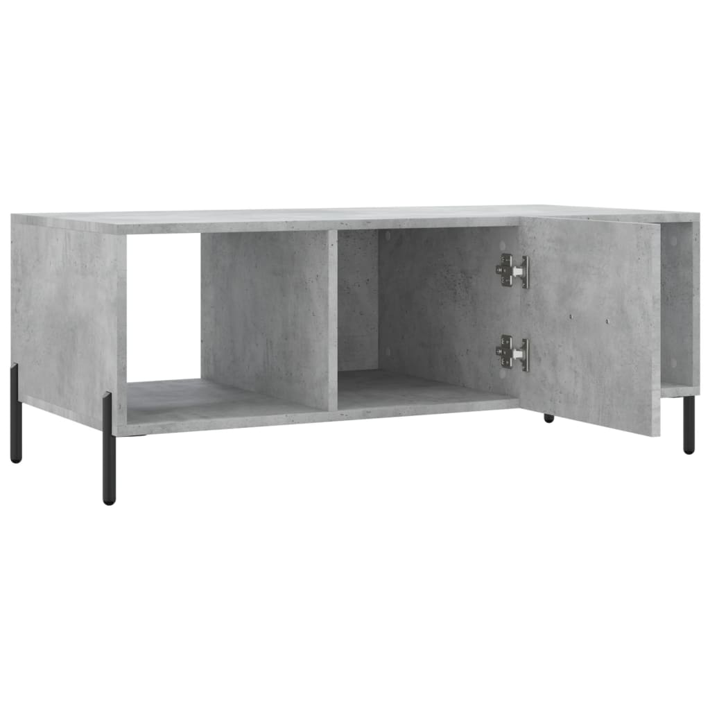 Coffee Table Concrete Grey 102x50x40 cm Engineered Wood
