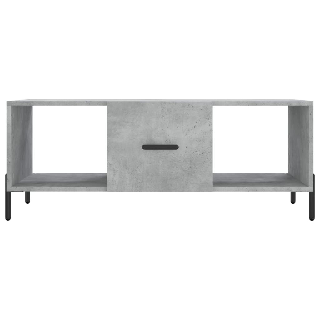Coffee Table Concrete Grey 102x50x40 cm Engineered Wood