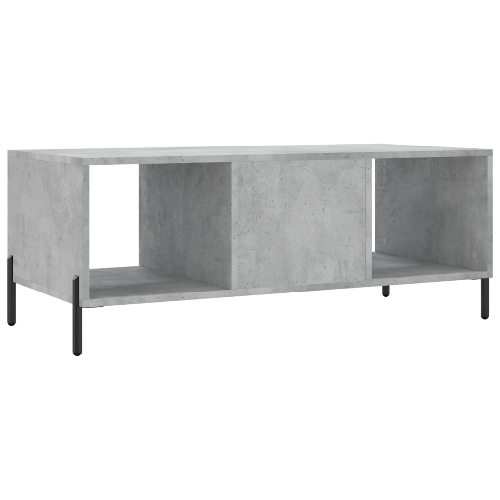 Coffee Table Concrete Grey 102x50x40 cm Engineered Wood