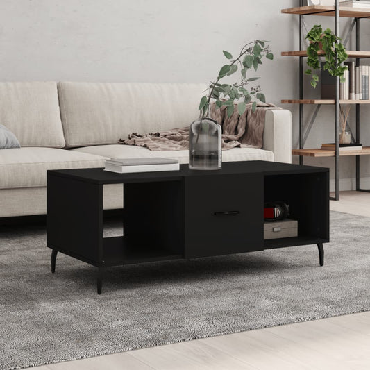 Coffee Table Black 102x50x40 cm Engineered Wood