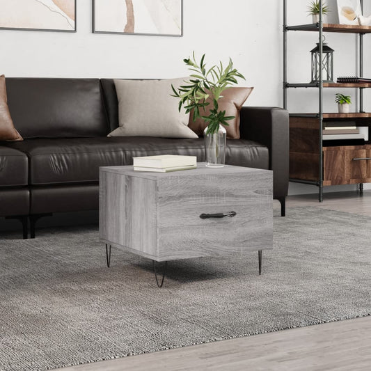 Coffee Table Grey Sonoma 50x50x40 cm Engineered Wood