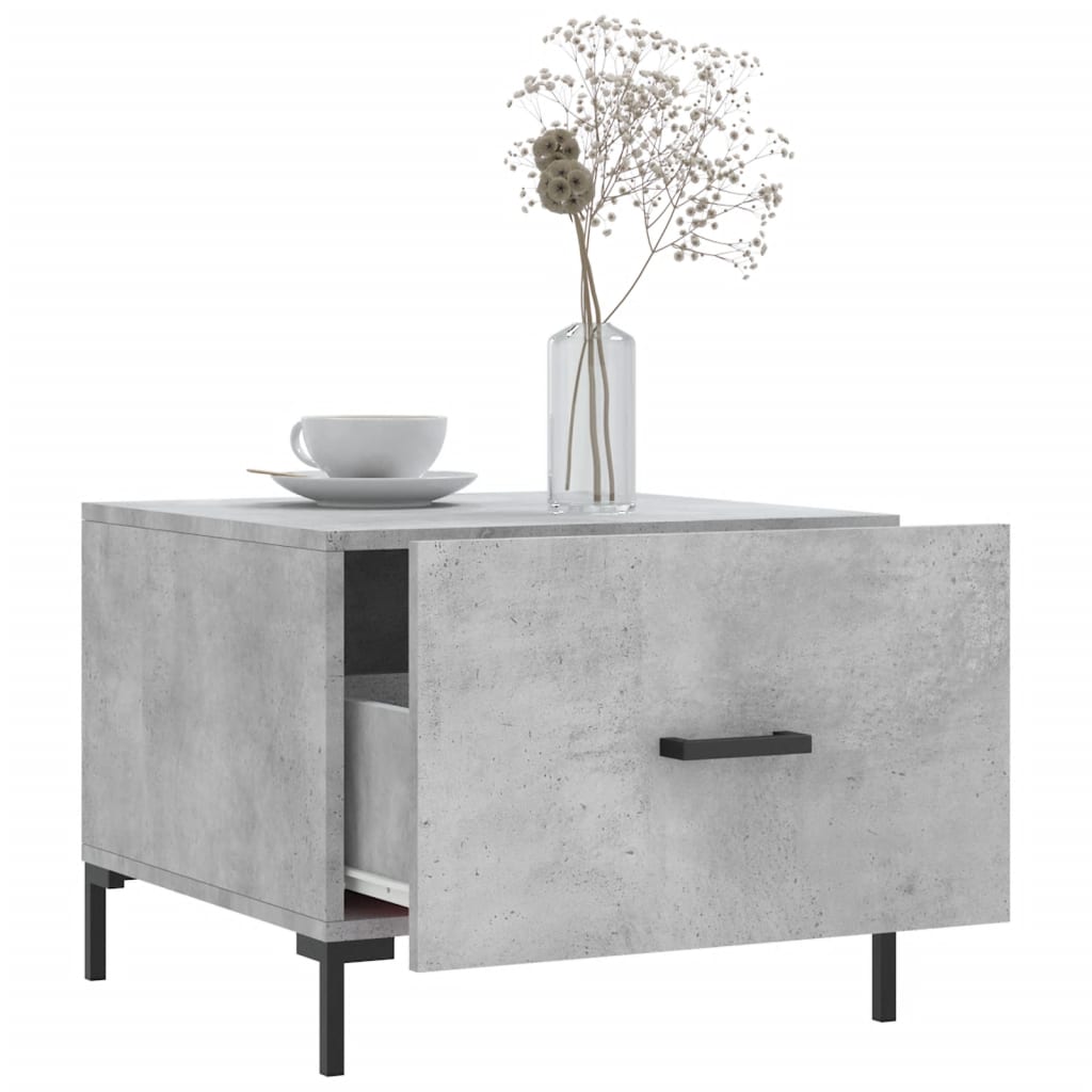 Coffee Tables 2 pcs Concrete Grey 50x50x40 cm Engineered Wood