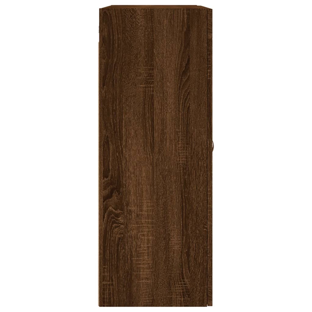Wall Mounted Cabinet Brown Oak 69.5x34x90 cm