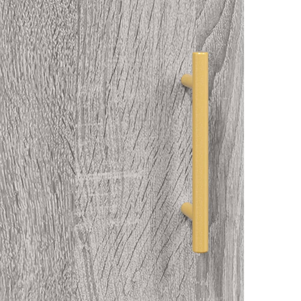 Highboard Grey Sonoma 34.5x34x180 cm Engineered Wood