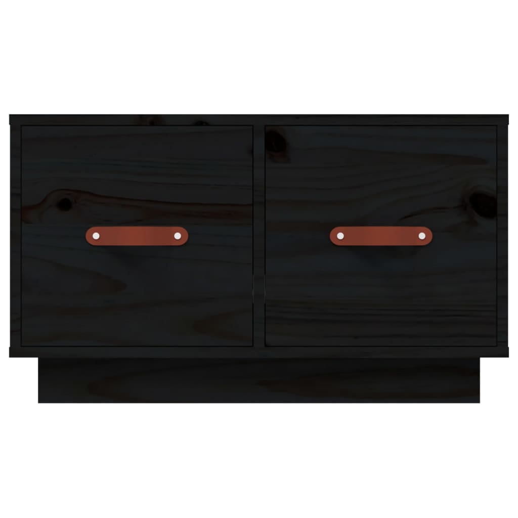 Coffee Table Black 60x53x35 cm Solid Wood Pine