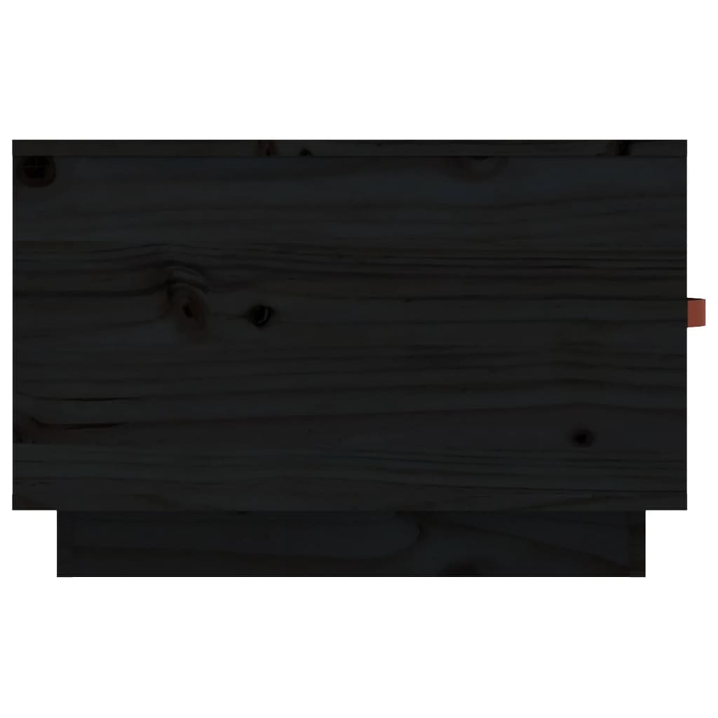 Coffee Table Black 60x53x35 cm Solid Wood Pine