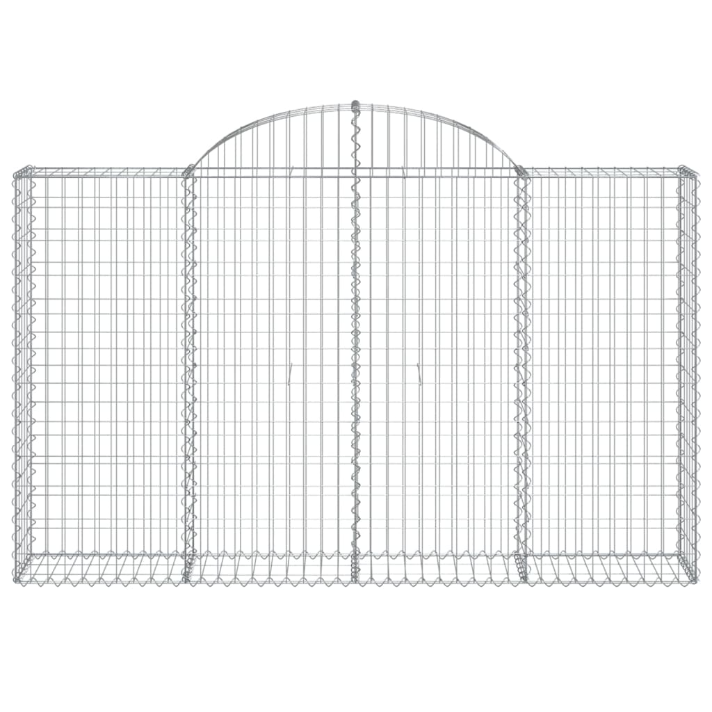 Arched Gabion Baskets 11 pcs 200x30x120/140 cm Galvanised Iron