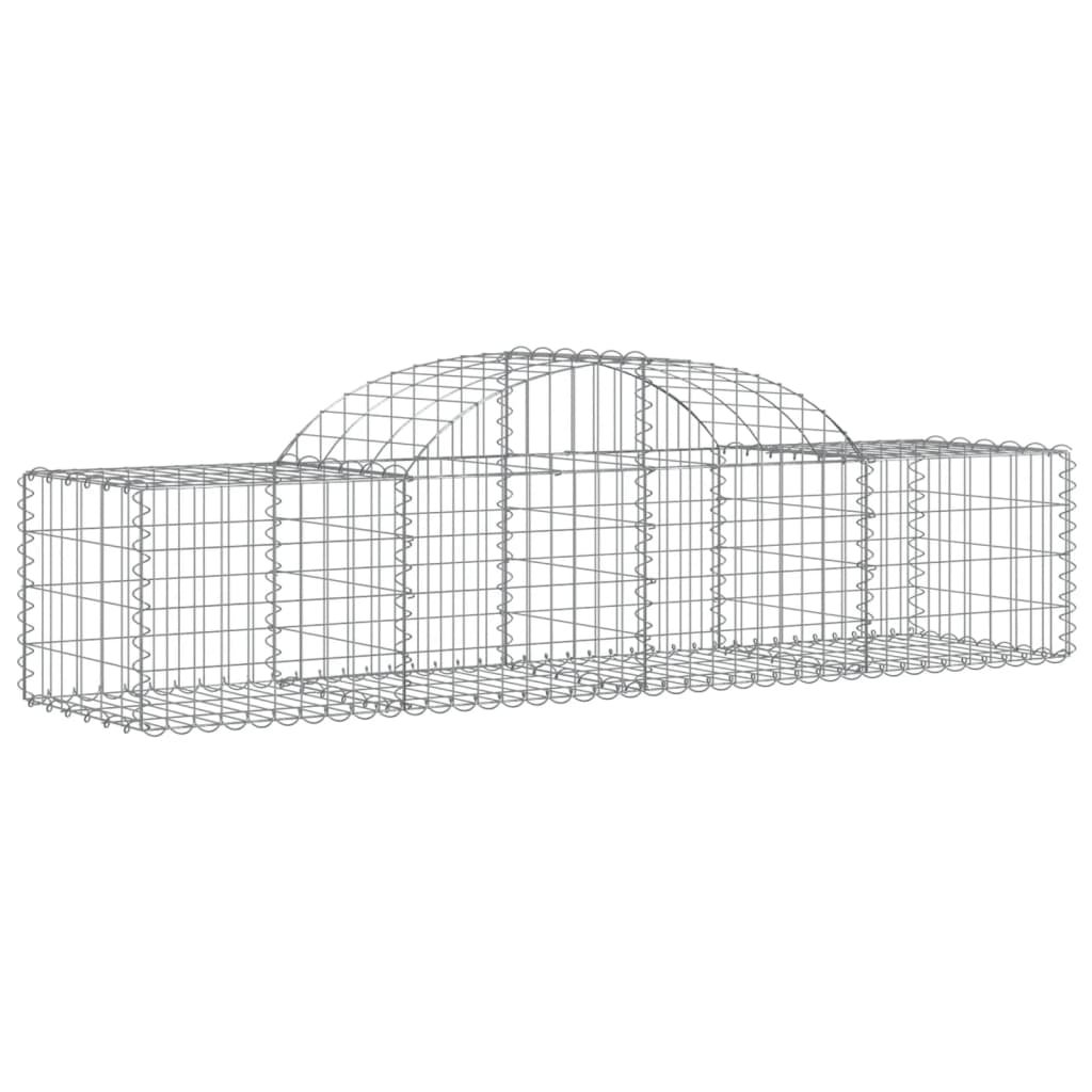 Arched Gabion Baskets 6 pcs 200x50x40/60 cm Galvanised Iron