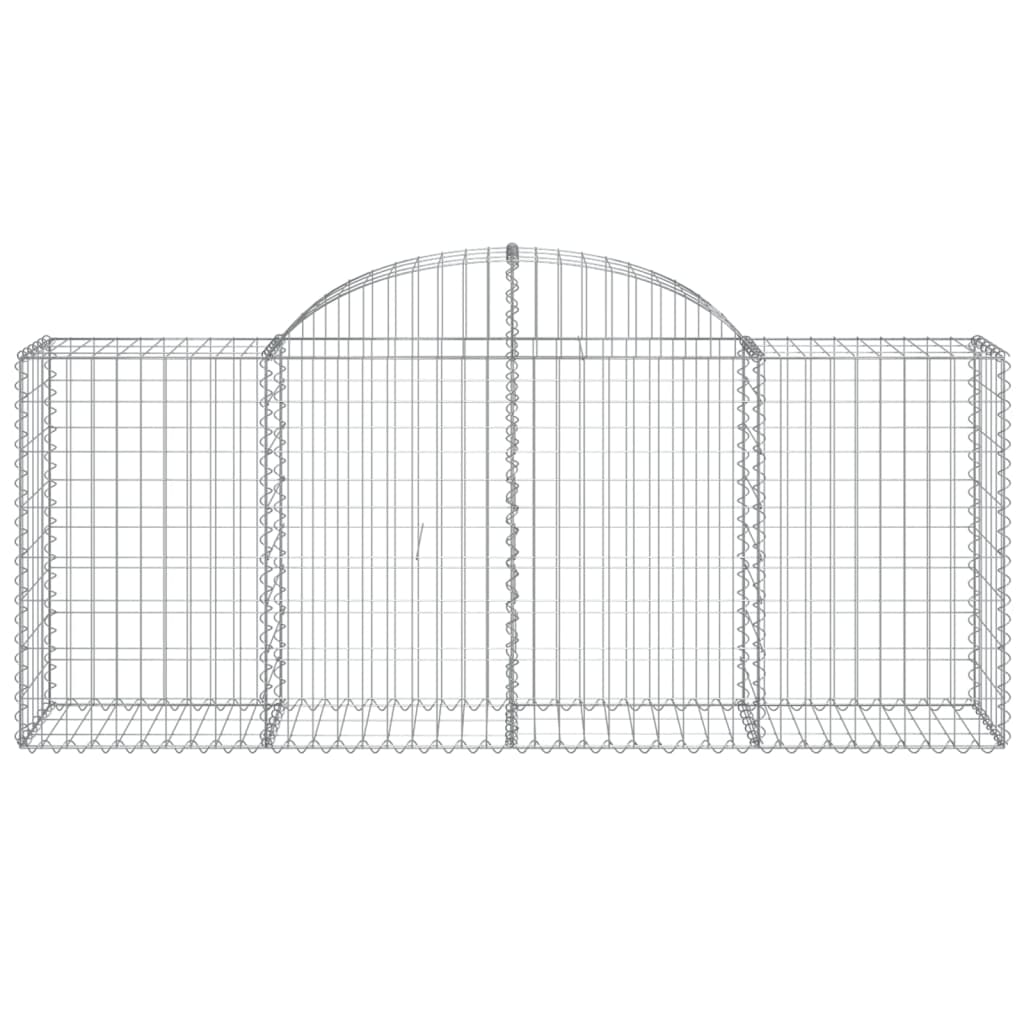 Arched Gabion Baskets 14 pcs 200x50x80/100 cm Galvanised Iron